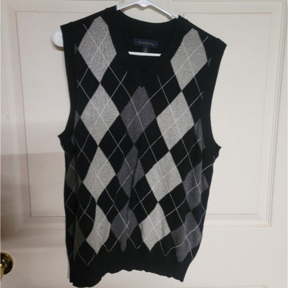 Mens club room argyle sweater vest